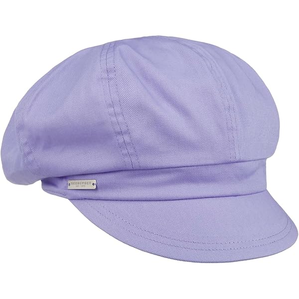 Lipodo Avella Katoenen Newsboy Pet voor dames, gemaakt in Italië, vizier, muts, baker boy met ventiel, voering voor lente/zomer, denim, 55-59