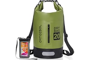 Blackace arteesol Borsa Impermeabile 5L/10L/20L/30L Waterproof Dry Bag Zaino Sacca Stagna con Doppia Tracolla per Nuoto Kayak Canottaggio Pesca Viaggiare in Bicicletta Spiaggia