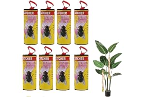 LYPER Fliegenfalle Klebefalle,8 Stück Fliegenfänger Klebestreifen Gelbsticker Trauermücken, Fliegenfalle Innenbereich Trauermücken Bekämpfen Fruchtfliegenfalle gegen Kleine Fliegen (8, gelb)