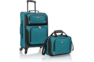 U.S. Traveler Rio Rugged Fabric Expandable Carry-on Luggage Set