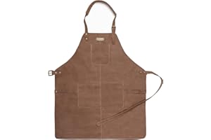 DRAKENSBERG Tablier de barbecue 'Bob' - Tablier de cuisine professionnel pour BBQ, gastro, bar, barista, hommes, fait main