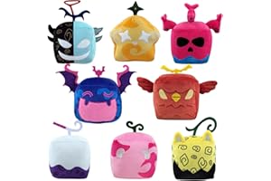 YUNRANZI Blox Fruits Plush Toy, 6" Hugging Fruit Plushies Squishy Pillow Soft Stuffed Animal Toy for Adults Kids Fans Gifts (8 PCS)