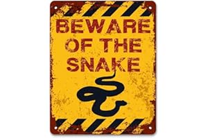 LBS4ALL Beware Of The Snake | Vintage Metal Garden Warning Sign