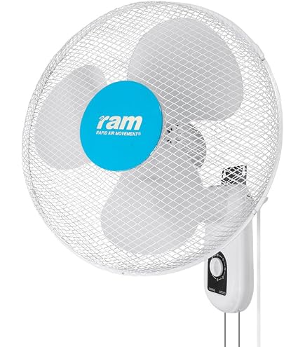 Tornado 16" Pro Oscillating Wall Fan - Heavy Duty Metal, 3 Speeds, UL Listed For Industrial & Home Use - View #4
