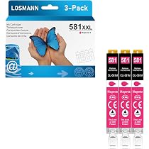 LOSMANN Druckerpatronen Kompatibel Für Canon PGI-580/CLI-581 – 12er-Pack Für Pixma & TR/TS Modelle