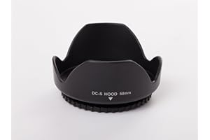 vhbw Pare-Soleil pour Objectif 58mm - Cache, Noir, Plastique, Tulipe