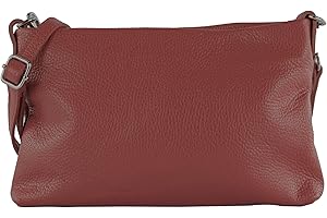 modamoda de T258 - Borsa a tracolla da donna in pelle, made in Italy