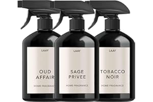 ‎LAAY LAAY Room Spray Gift Set - 3 x 500 ml Luxury Room Fragrances - Tobacco Noir, Sage Privée & Oud Affair - High Quality Fragrance Set for Home & Office