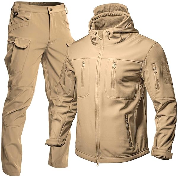 Combinaison Polaire Softshell Homme Pour Hiver - Veste Et Pantalon Tactique épais, Imperméable, Pour Alpinisme, Camping - 8