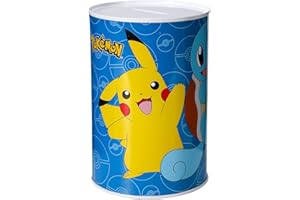 Stor PoKéMoN Kids Money Piggy Bank Coin Saving Cash Tin Metal Box Boys Girls Multicolour