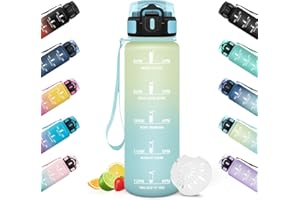 HoneyHolly Borraccia, 500ML A prova di perdite Borraccia Motivazionale, Riutilizzabile Borraccia Bambini, Semplice e Portatile, Bottiglia Acqua per Corsa, Bicicletta, Lavoro, Scuola, Borracce