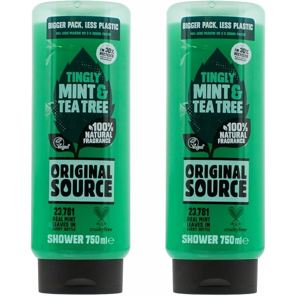 ORIGINAL SOURCE Duschgel Zesty Lemon & Tea Tree – 250 Ml, 100% Natürlicher Duft