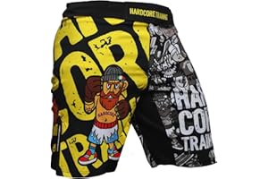Hardcore Training Fight Shorts Hombre Pantalones Cortos MMA BJJ Boxeo Grappling Fitness No Gi