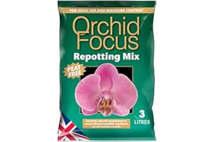 Orchid Focus Repotting Mix, 3L - Growth Technology Orchid Potting Mix for Orchid Plants - Peat-Free Orchid Potting Mix - Orchid Compost For Repotting Pants - Professional Grade Orchid Bark