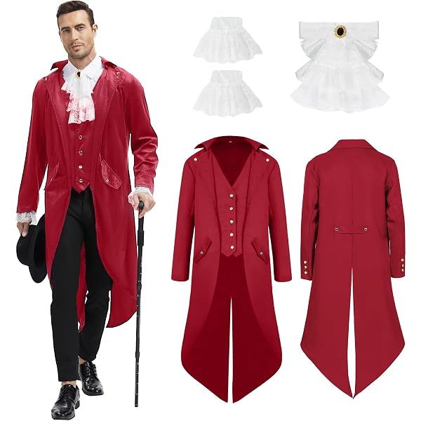 Disfraz Steampunk Para Hombre – Incluye Abrigo, Chaleco Integrado, Pantalón Negro Y Sombrero De Copa | Varias Tallas