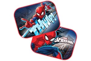 THEONOI 2 x osłona przeciwsłoneczna do samochodu osobowego/zasłony boczne – osłona przeciwsłoneczna ochrona przed promieniowaniem UV (2 x Spiderman)