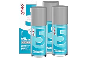 ‎SYNEO syNeo 5 Antitranspirant Roll-On, Anti Schweiß Deo für Damen und Herren gegen starkes Schwitzen, Anti Transpirant Antiperspirant Deoroller, 3er Pack (3 x 50 ml)