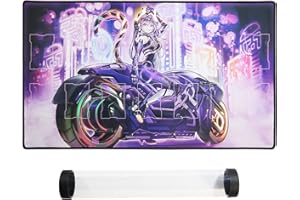 BLACKLOTOS I:P Masquerena YGO Folie Spielmatte Holografische Matte Gaming Wettkampf Pad Matte für TCG CCG Sammelkartenspielmatte + Spielmatte Tube