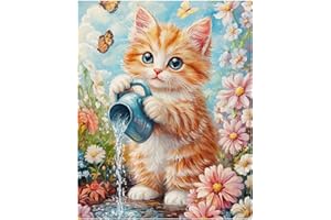 Mafenr Art Chat Peinture Numero Adulte, Chat Kit de Peinture au Numéro, Coloriage Par Numéro Pour La Décoration De La Maison (40x50 cm)