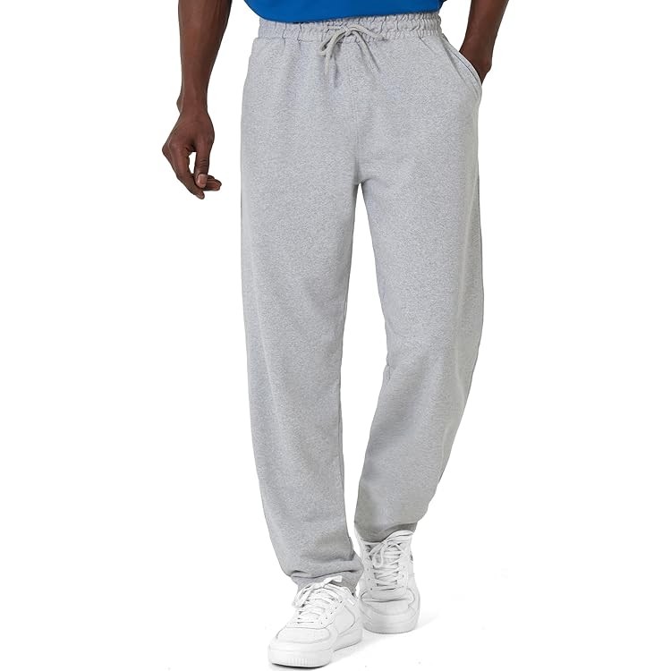 Amy Coulee Joggingbroek voor heren, katoen, joggingbroek met zakken, fitness -vrijetijdsbroek met trekkoord, geel, M