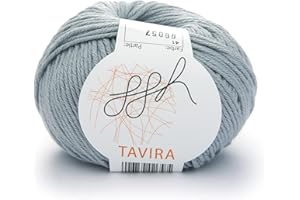 GGH Tavira | algodón Grueso para Tejer y Hacer Ganchillo - Apto como Hilo de Solapa - Ovillo de 50 g | Color 041 - Hellgrau