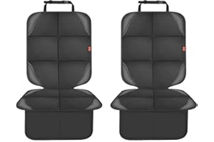 VANLONTD Autositzschutz Für Kinderautositze, 2er-Pack Autositzschutz Mit Rutschfester Unterseite Und 2 Großen Netztaschen Für SUV, Limousine, Kofferraum, Leder- Und Stoffautositze