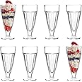 Argon Tableware 8x 350ml Ice Cream Sundae Glasses - Classic Retro American Milkshake Soda US Diner Style Dessert Bowls - Dishwasher Safe