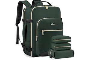 LOVEVOOK Bagaż podręczny, plecak do samolotu, duży plecak podróżny, plecak podróżny, plecak damski, wodoszczelny, torba podróżna na laptopa o przekątnej ekranu, plecak podróżny na podróż