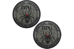 APBVIHL Écusson brodé à coudre avec emblème de l'armée nationale française CSI ADS CDSF BRI - Patch rond en tissu militaire - Taille unique - Noir - 1 pièce