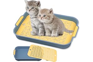 HUANMIN Vassoio per lettiera coniglio, animale WC, 37 x 24 x 5 cm, contenitore per lettiera per coniglio, lettiera per piccoli animali domestici, per allenatore di vaso, uso in gabbia, vassoio con griglia per