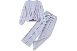 Arshiner Ragazze Set di Abbigliamento Bambini Felpa con Pantaloni Set Autunno Inverno Tempo Libero Tuta Sportivo Abbigliamento per Ragazze 5-13 anni