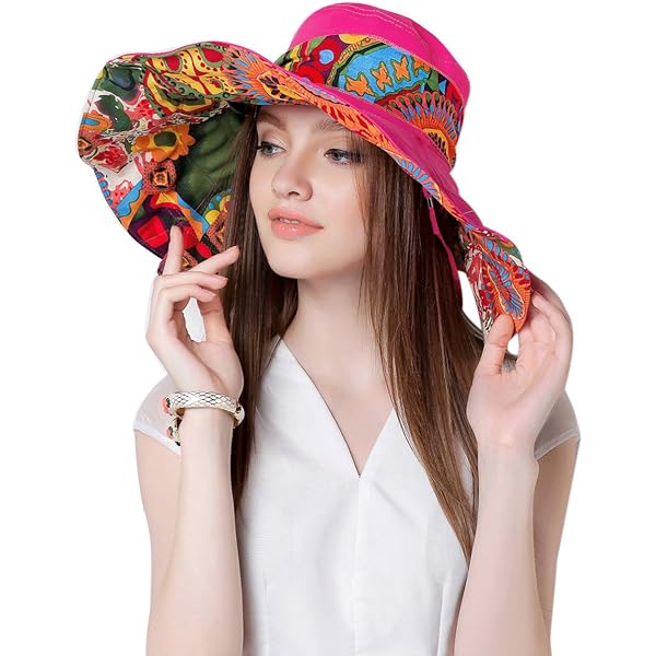 Casquette Visière Anti-UV Réversible Chapeau De Plage Élégant Femme - Capeline Pliable Large Bord Protection Solaire