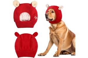 BAISHUWU Cappello Invernale per Cani, Berretto Lavorato a Maglia per Cani, Cappello Invernale per Animali Domestici, Cap-pello Silenziose per Ca-ni, Caldo e Silenzioso, per Cane/Gatti di Piccola e Media Taglia