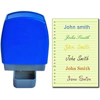 Personalised Self-Inking Name Stamp — Custom Text Up To 3 Lines, 38x15mm, For Signatures, Address Labels, Clothing Tags