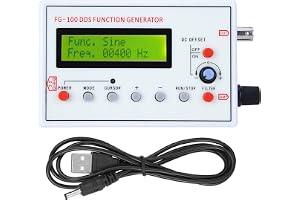 BuyWeek DDS signalgenerator, funktionsgenerator med USB-kabel 1 HZ– 500 KHz räknare signalkällgenerator mätare