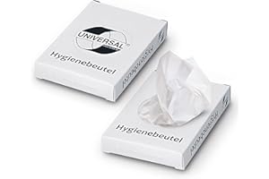 DEISS Woreczki higieniczne 250 sztuk – białe, wytrzymałe i dyskretne – worki do toalet publicznych i prywatnych – do higienicznego usuwania odpadów sanitarnych