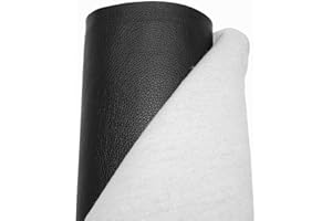 econuk - Polipiel por Metros para Tapizar Ideal para Manualidades y Bricolage Textura de Cuero (140 cm x 100 cm, Negro)