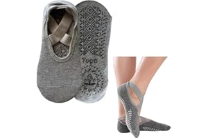 CHICHOUSE Calzini Antiscivolo Donna per Yoga, Pilates, Fitness – 1 Paio Calze Taglia Unica per Danza, Allenamento, Casa, Palestra