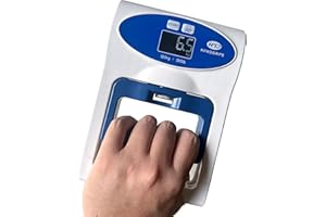 MEGAWISE Grip Strength Dynamometer Pro - Digital Hand Grip Tester & Trainer, 265lbs/120kg High Precision Sensor, Home Fitness, gym (White)