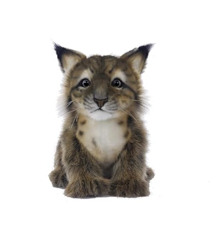 Peluche Lynx Teddy Hermann - Assis - 26 Cm - Animal Forêt