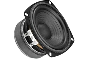 MONACOR SP-100/8 Hi-Fi głośnik niskotonowy, głośnik basowy ze stabilną membraną papierową, wysokiej jakości szpula aluminiowa, otwór rdzenia biegunowego i gumowy rowek, w kolorze czarnym