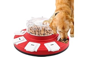 Leipple Dog Puzzle Toys, Interactive Dog Toys for Large Medium Small Dogs, Treat Dispenser for Large Dogs, Dog Treat Puzzle for Small and Medium Dogs, Improve Your Dog's IQ (Red)