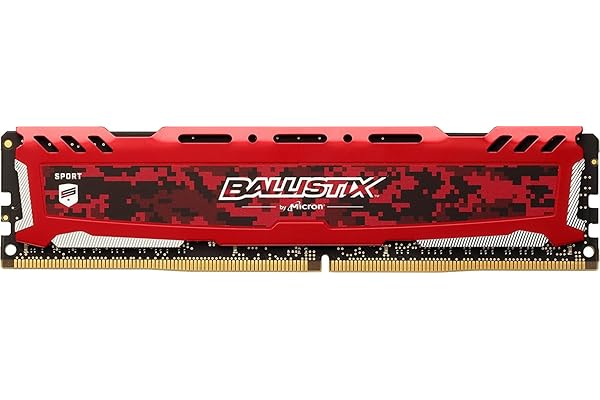 Ballistix Sport LT BLS16G4D240FSE - Memoria RAM de 16 GB (DDR4, 2400 MT/s, PC4-19200, CL16, Dual Rank x8, DIMM, 288-Pin), Rojo