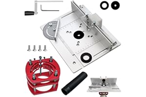 XNZMYN Stół frezarski do frezarki górnowrzecionowej, zestaw płyt wkładanych, frezarka górnowrzecionowa i frezarka stołowa, maksymalny skok 51 mm, do rowkowania, przycinania i fazowania