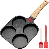OulQinyhome Padella Pancake 4 Fori - Antiaderente Padelle in Alluminio per Colazione Frittata - Padella per Uova e Frittata p