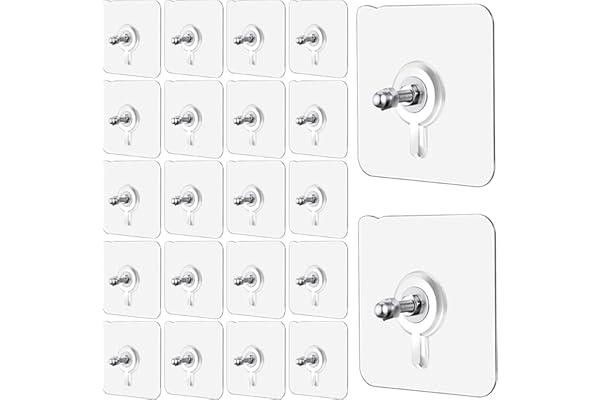JIALTO Wall Hooks for Hanging Strong, Adhesive Hooks for Wall Heavy Duty, Wall hangings, Kitchen Accessories Items, Sticky Ph