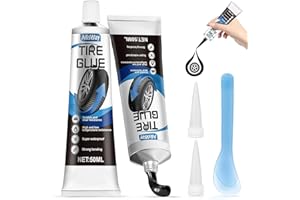 Allisway Pegamento Neumatico, Pegamento Vulcanizante, Kit Repara Pinchazos, Verschleißfest, Stark Haftend, Reparatur von Abblättern und Löchern an der Seitenwand von Gummireifen, 100ml, 2 Stück