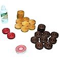 Carrom Coins, Striker and Powder Set - Carrom Men and Queens, Acrylic Striker and Powder