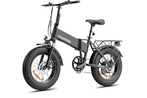 Touroll S1 Vélo Électrique Pliable Gros Pneu 20"×4.0", Moteur 60 Nm Batterie Amovible 48V 15,6 Ah, Fat Bike Electrique 7 Vitesses, Vélo de Montagne de Ville, Fat Tire E Bike