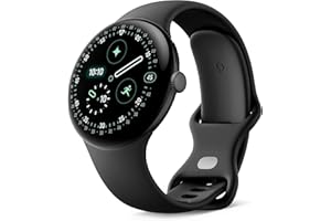 Google Pixel Watch 4 (45 mm) – Android-Smartwatch mit umfassendem Gesundheits- und Fitness-Tracking und Unterstützung von Gemini – Aluminiumgehäuse in Matte Black – Sportarmband in Obsidian – LTE